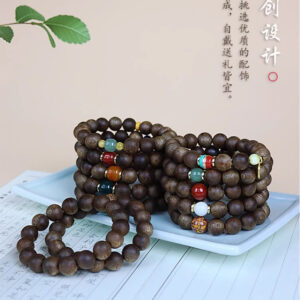 Agarwood Qinan bracelet 9 points submersible level play Buddha beads 1.2MM for men and women